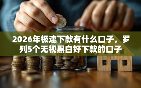 2026年极速下款有什么口子，罗列5个无视黑白好下款的口子