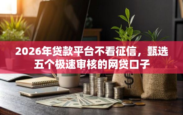 2026年贷款平台不看征信，甄选五个极速审核的网贷口子