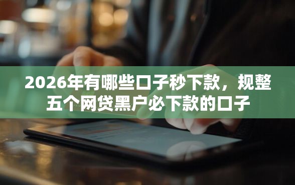 2026年有哪些口子秒下款，规整五个网贷黑户必下款的口子