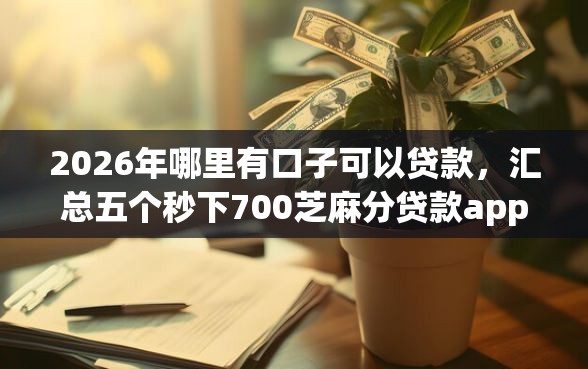2026年哪里有口子可以贷款，汇总五个秒下700芝麻分贷款app