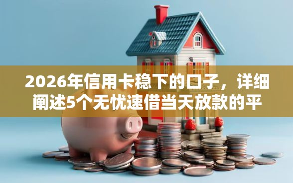 2026年信用卡稳下的口子，详细阐述5个无忧速借当天放款的平台