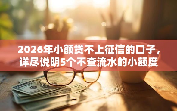 2026年小额贷不上征信的口子，详尽说明5个不查流水的小额度贷款软件