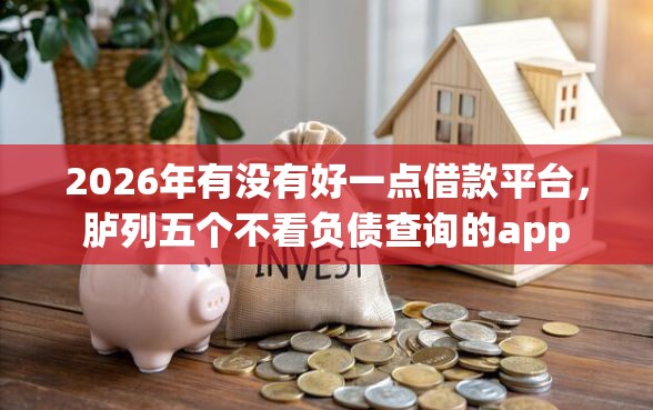 2026年有没有好一点借款平台，胪列五个不看负债查询的app