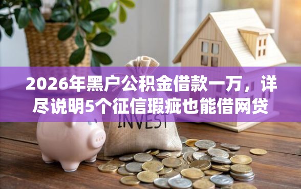 2026年黑户公积金借款一万，详尽说明5个征信瑕疵也能借网贷轻松下款的app