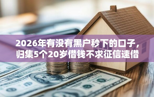 2026年有没有黑户秒下的口子，归集5个20岁借钱不求征信速借平台