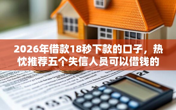 2026年借款18秒下款的口子，热忱推荐五个失信人员可以借钱的网贷软件