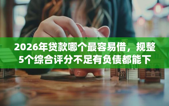 2026年贷款哪个最容易借，规整5个综合评分不足有负债都能下款app