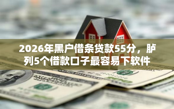 2026年黑户借条贷款55分，胪列5个借款口子最容易下软件