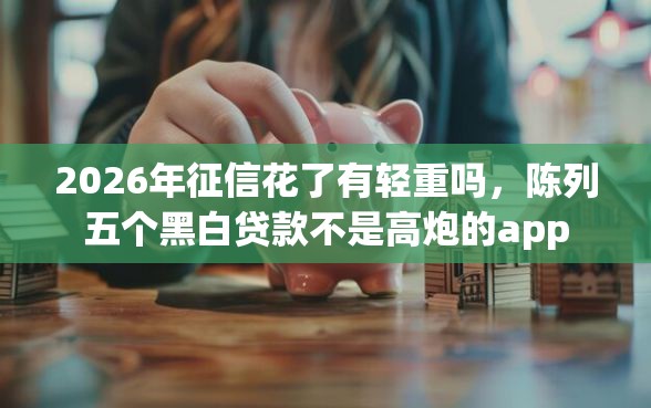 2026年征信花了有轻重吗，陈列五个黑白贷款不是高炮的app
