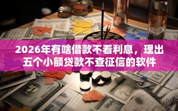2026年有啥借款不看利息，理出五个小额贷款不查征信的软件