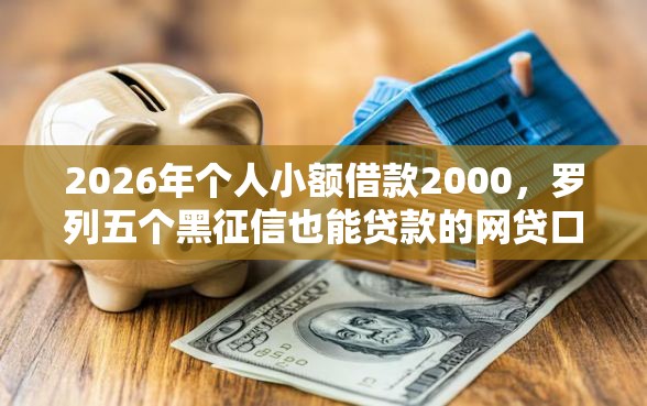 2026年个人小额借款2000，罗列五个黑征信也能贷款的网贷口子