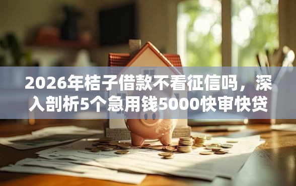 2026年桔子借款不看征信吗，深入剖析5个急用钱5000快审快贷无需征信软件