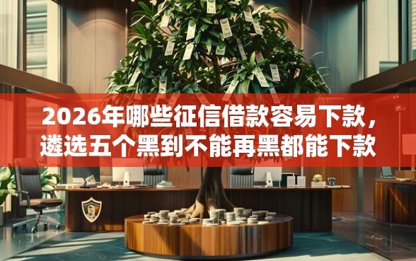 2026年哪些征信借款容易下款，遴选五个黑到不能再黑都能下款的口子