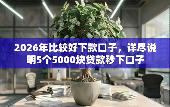 2026年比较好下款口子，详尽说明5个5000块贷款秒下口子