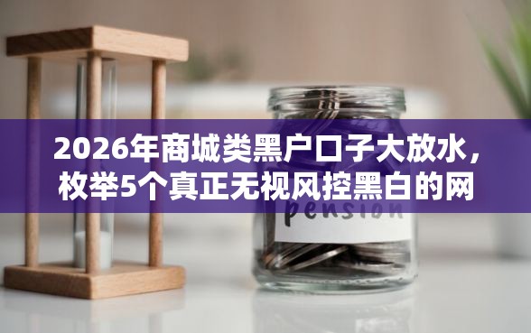 2026年商城类黑户口子大放水，枚举5个真正无视风控黑白的网贷平台