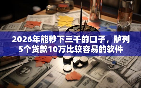 2026年能秒下三千的口子，胪列5个贷款10万比较容易的软件
