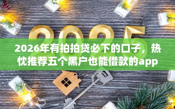 2026年有拍拍贷必下的口子，热忱推荐五个黑户也能借款的app