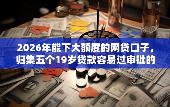 2026年能下大额度的网贷口子，归集五个19岁贷款容易过审批的口子