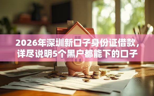 2026年深圳新口子身份证借款，详尽说明5个黑户都能下的口子