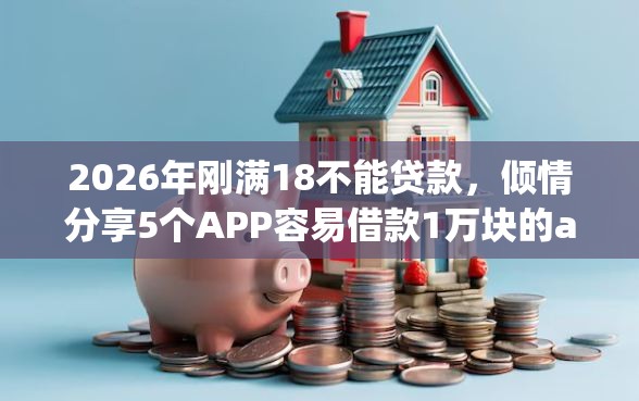 2026年刚满18不能贷款，倾情分享5个APP容易借款1万块的app