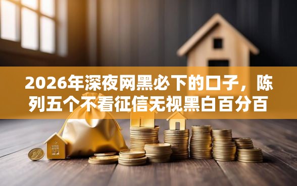 2026年深夜网黑必下的口子，陈列五个不看征信无视黑白百分百下款平台