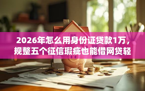 2026年怎么用身份证贷款1万，规整五个征信瑕疵也能借网贷轻松下款的app