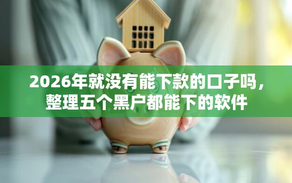 2026年就没有能下款的口子吗，整理五个黑户都能下的软件
