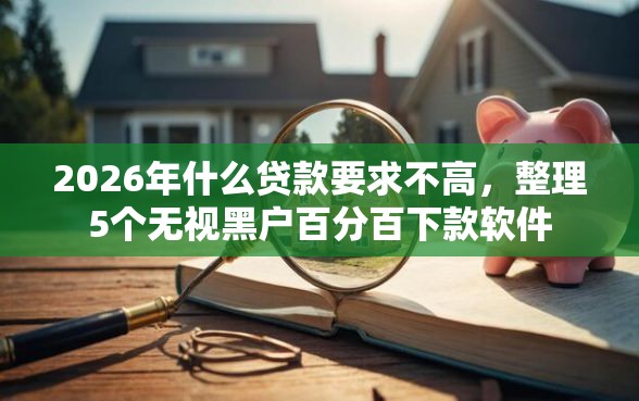 2026年什么贷款要求不高,整理5个无视黑户百分百下款软件 2026年什么贷款要求不高,整理5个无视黑户百分百下款软件