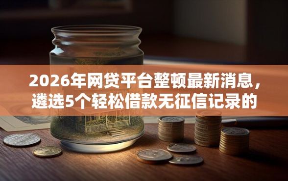 2026年网贷平台整顿最新消息，遴选5个轻松借款无征信记录的口子