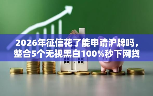2026年征信花了能申请沪牌吗，整合5个无视黑白100%秒下网贷小额夜间口子