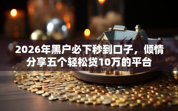 2026年黑户必下秒到口子，倾情分享五个轻松贷10万的平台