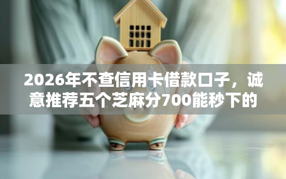2026年不查信用卡借款口子，诚意推荐五个芝麻分700能秒下的口子