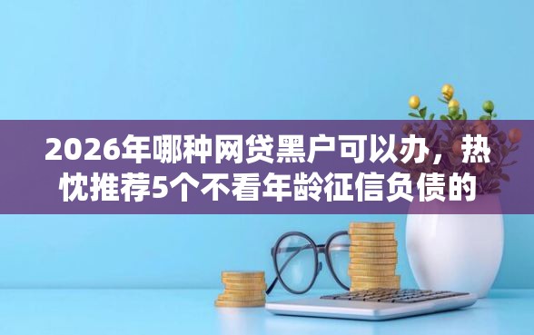 2026年哪种网贷黑户可以办，热忱推荐5个不看年龄征信负债的平台