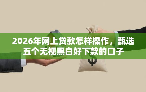 2026年网上贷款怎样操作，甄选五个无视黑白好下款的口子