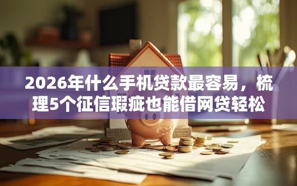 2026年什么手机贷款最容易，梳理5个征信瑕疵也能借网贷轻松下款的软件