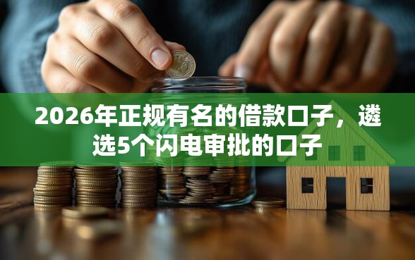 2026年正规有名的借款口子，遴选5个闪电审批的口子