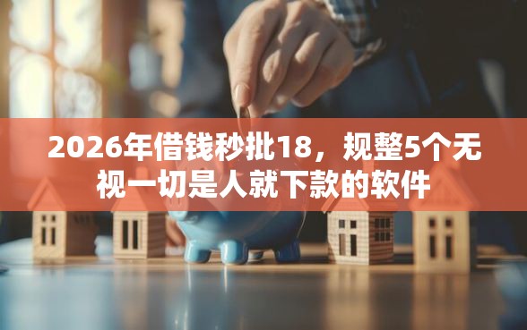 2026年借钱秒批18，规整5个无视一切是人就下款的软件