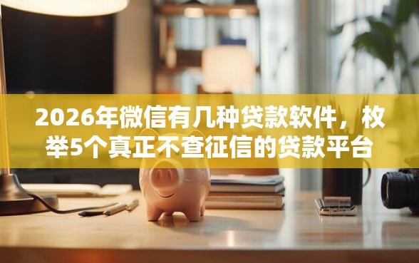 2026年微信有几种贷款软件，枚举5个真正不查征信的贷款平台