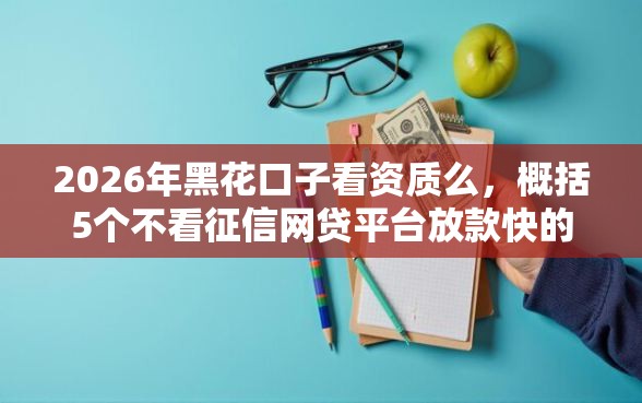 2026年黑花口子看资质么，概括5个不看征信网贷平台放款快的口子