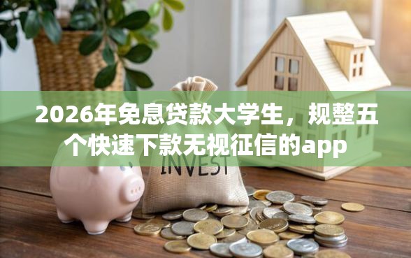 2026年免息贷款大学生，规整五个快速下款无视征信的app