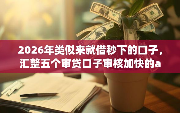 2026年类似来就借秒下的口子，汇整五个审贷口子审核加快的app