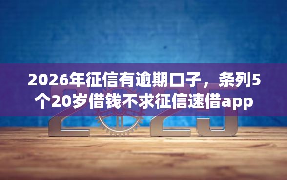 2026年征信有逾期口子，条列5个20岁借钱不求征信速借app