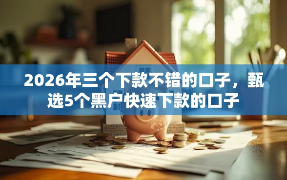 2026年三个下款不错的口子，甄选5个黑户快速下款的口子