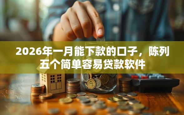 2026年一月能下款的口子，陈列五个简单容易贷款软件