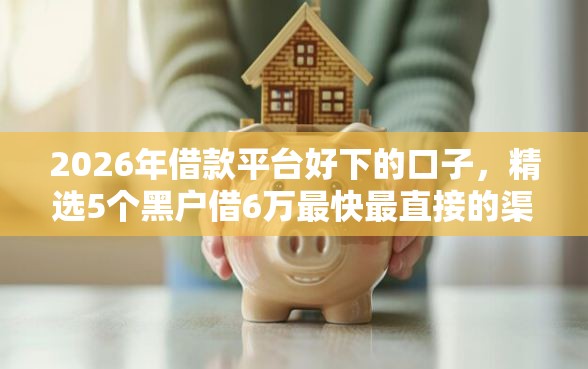 2026年借款平台好下的口子，精选5个黑户借6万最快最直接的渠道