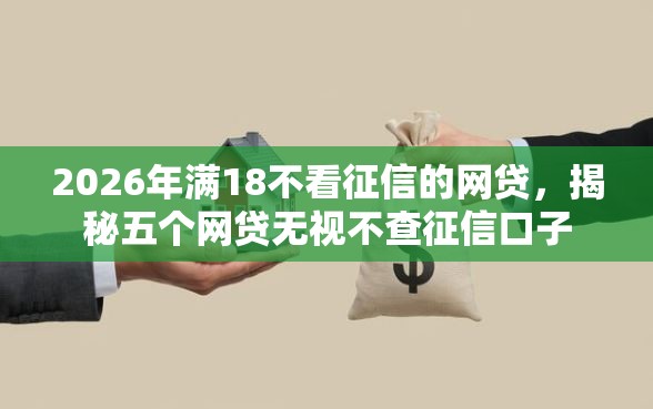 2026年满18不看征信的网贷，揭秘五个网贷无视不查征信口子