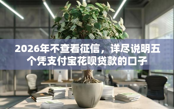2026年不查看征信，详尽说明五个凭支付宝花呗贷款的口子