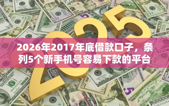 2026年2017年底借款口子，条列5个新手机号容易下款的平台