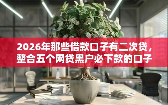 2026年那些借款口子有二次贷，整合五个网贷黑户必下款的口子