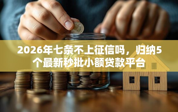 2026年七条不上征信吗，归纳5个最新秒批小额贷款平台